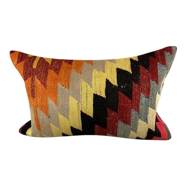 16 x 24 Kilim Pillow Turkish Cushion Twilight Serenity Pillow Cushion Cover For Sale