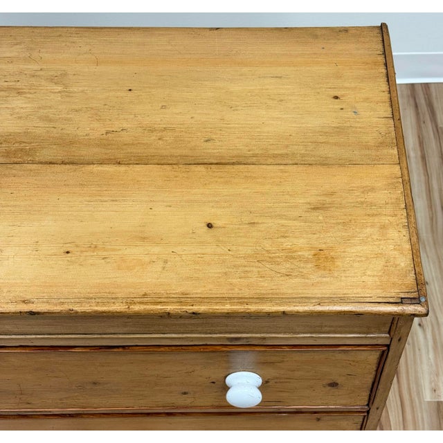Antique English Pine Three Drawer Chest For Sale - Image 12 of 16