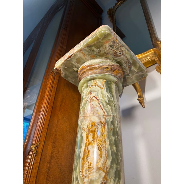 French Green Onyx Pedestal For Sale - Image 3 of 8
