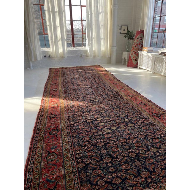 Textile Antique Kurdish Kelleh Gallery Runner C. 1900's Rug 7.4 x 19.5 For Sale - Image 7 of 14