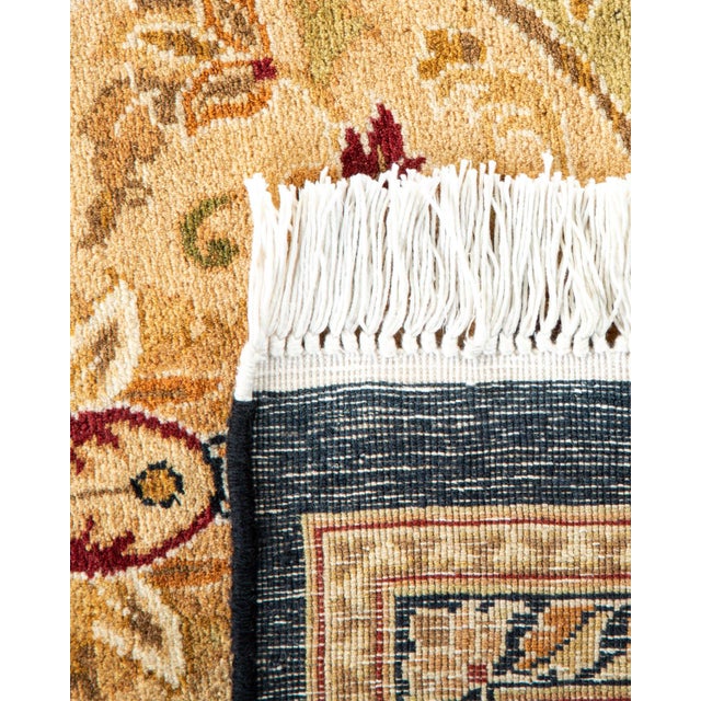 2000 - 2009 Mogul, One-of-a-Kind Hand-Knotted Area Rug - Yellow, 8' 1" x 10' 7" For Sale - Image 5 of 8
