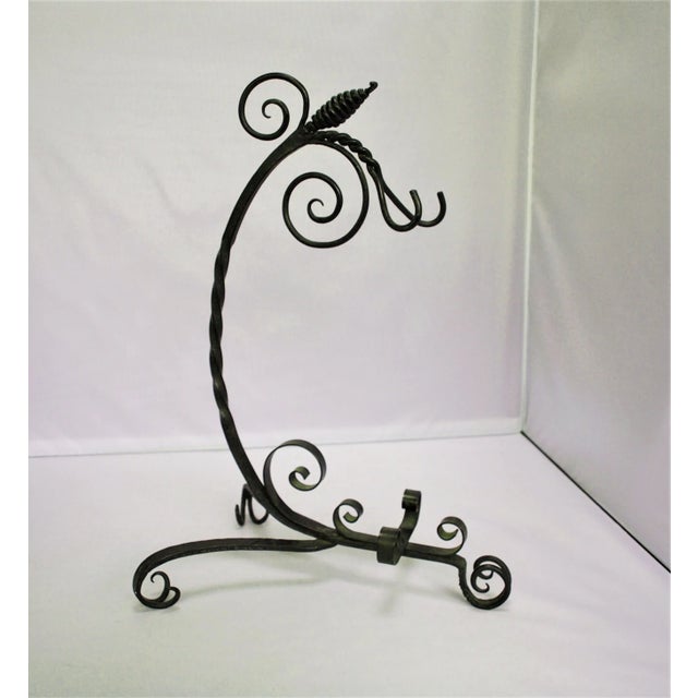 Late 19th Century Antique Art Nouveau Brass Tea Kettle and Burner on Iron Stand For Sale - Image 5 of 8