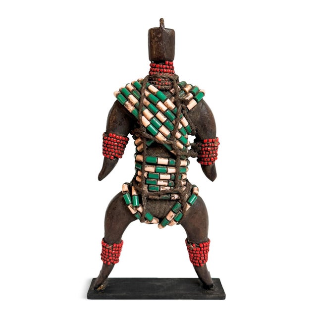Vintage Nigerian Beaded Doll For Sale - Image 4 of 6