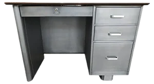 All Steel Tanker Desk from Challenger Steel Products, Brooklyn, New York, USA, 1950s