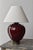 Metal Vintage Garnet Blown Glass Urn Table Lamp, Circa 1950s For Sale - Image 7 of 16