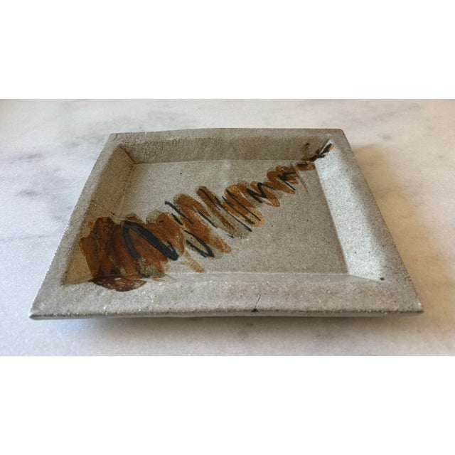Mid 20th Century Vintage Mid Century Art Pottery Tray For Sale - Image 5 of 9