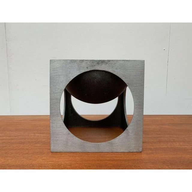 Black Lorenzo Burchiellaro, Mid-Century Italian Modernist Cube Sculpture For Sale - Image 8 of 18