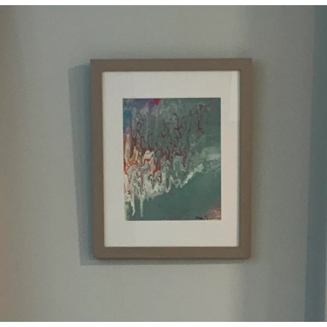 Marbleized Painting, Framed For Sale In New York - Image 6 of 9