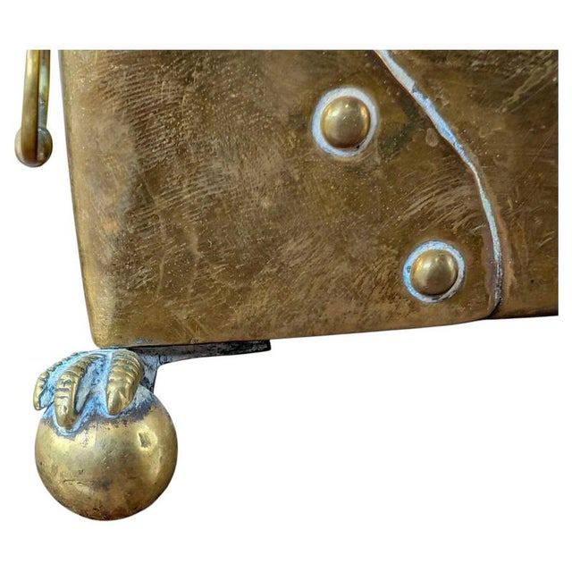Antique Mid-19th Century Dutch Brass-Clad Tobacco Casket with Engraved Monogram For Sale - Image 11 of 14