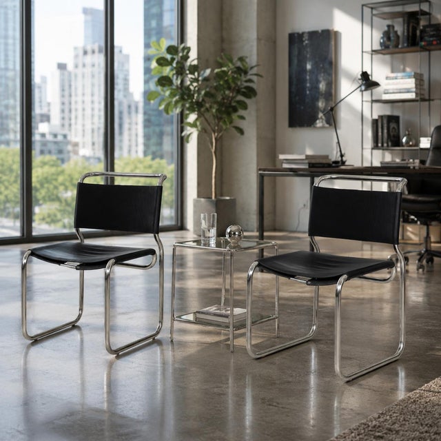 Nicos Zographos Pair of Mid Century Modern “Ch66" Dining Chairs by Nicos Zographos For Sale - Image 4 of 18