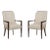Contemporary Beige Upholstered Dining Armchairs - a Pair For Sale