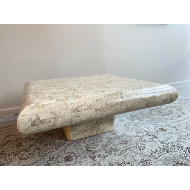 Stunning Maitland Smith Coffee table with rounded square edges. Perfect for a chic living or family room that is kid...