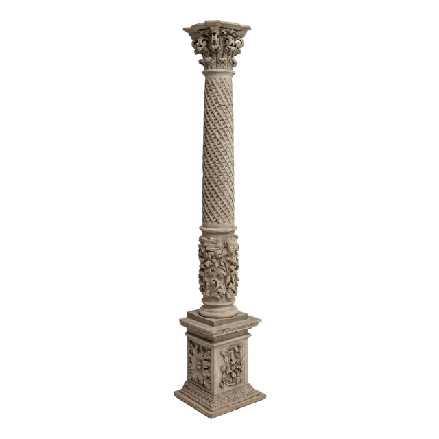 Antique Wooden Column, 1800s For Sale