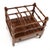 English Mid 20th Century English Style Mahogany and Bamboo Canterbury Magazine Rack For Sale - Image 3 of 6