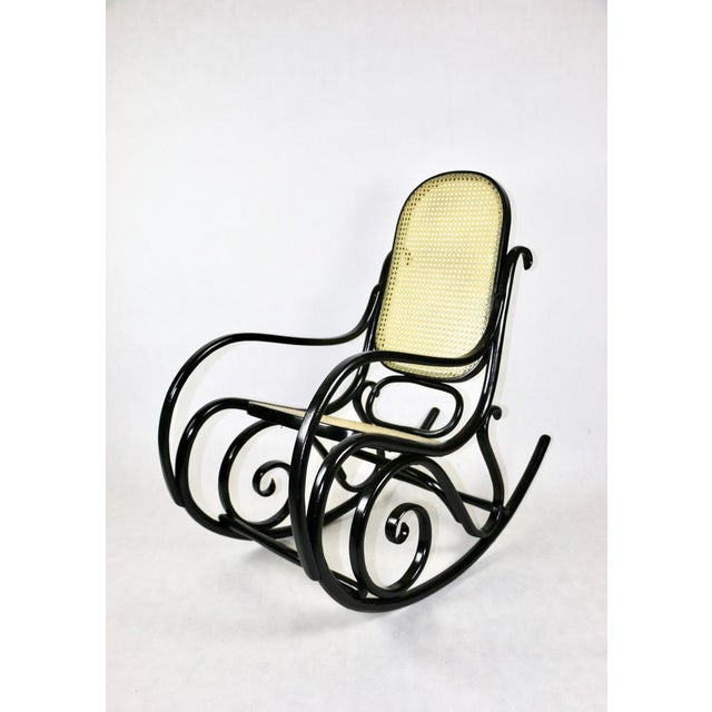 Vintage Black Rocking Chair by Michael Thonet For Sale - Image 12 of 13