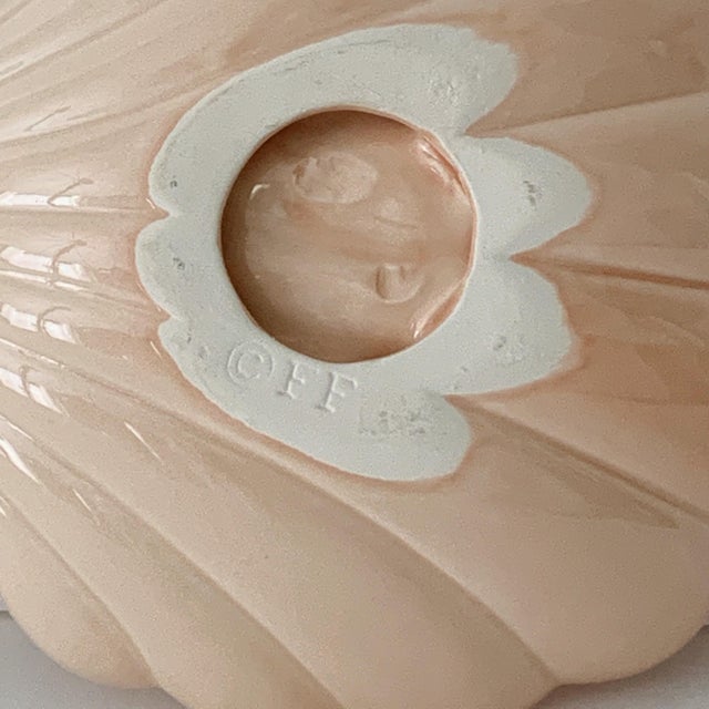 Vintage Fitz & Floyd Ceramic Sea Shell Corals Trinket Dish Bowl For Sale In Miami - Image 6 of 7