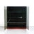 Space Age Office Furniture Display in Lacquered Blue and Burgundy Leather, 1970s For Sale - Image 4 of 8