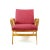 Mid-Century Armchair in Pink Fabric & Oak from Tatra, Czechoslovakia, 1960s For Sale - Image 11 of 17