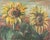 Pino Romanò, Sunflowers, Oil Painting, 1990s For Sale