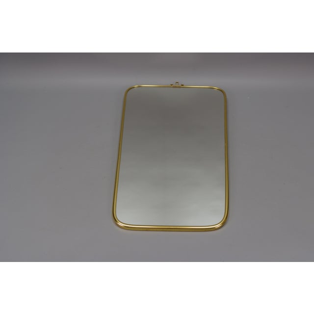 Mid-Century German Modern Brass Frame Wall Mirror from Lenzgold, 1964 For Sale - Image 13 of 18
