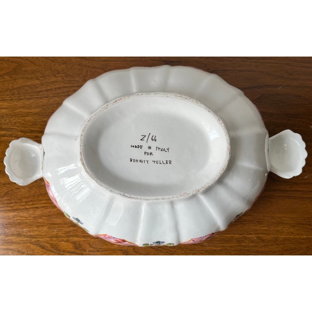 1980s Vintage Italian Tureen W/ Platter, Lid & Ladle- Bonwit Teller For Sale - Image 5 of 8