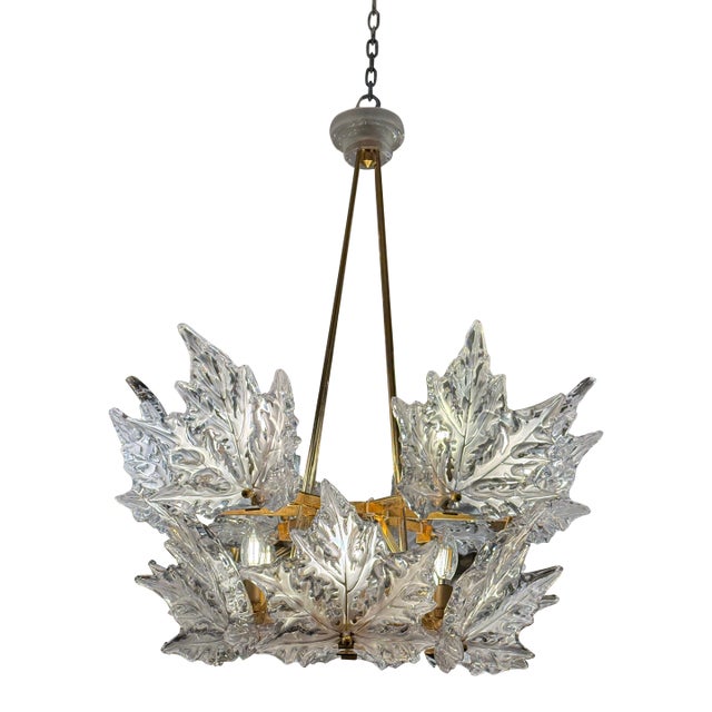 Lalique Champs-Élysées Two Tiered Chandelier For Sale