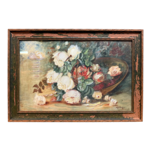 An American Pastel on Paper Still Life Painting by Faudey
