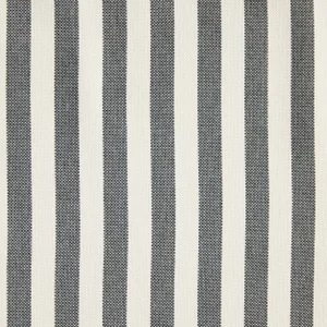 Schumacher x Caroline Z Hurley Even Stripe Fabric in Charcoal