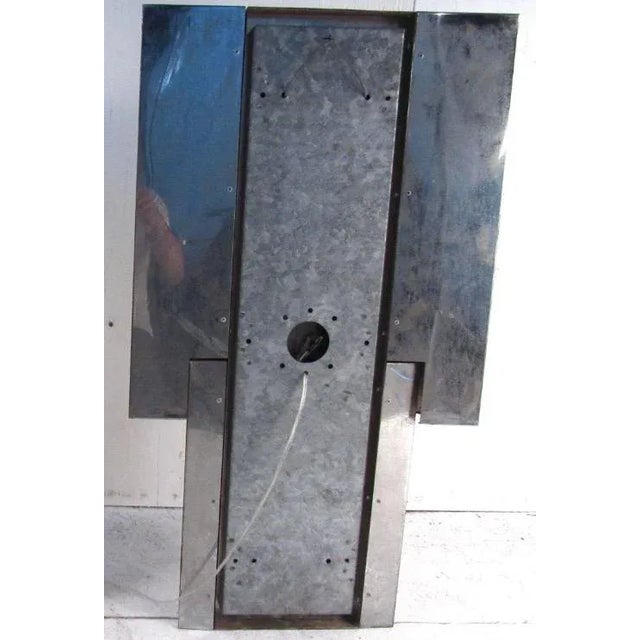 Mid-Century Modern Pair of Mid-Century Modern Angular Chrome Wall Sconces For Sale - Image 3 of 7