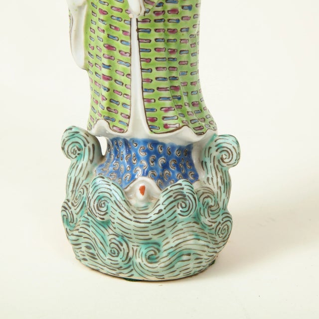 Ceramic Chinese Porcelain Figure of a Court Lady For Sale - Image 7 of 9