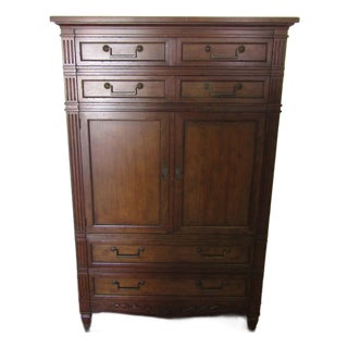 Baker Furniture Regency Style Solid Cherry Linen Chest For Sale