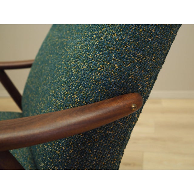 Danish Green Melange Armchair, 1970s For Sale - Image 13 of 17
