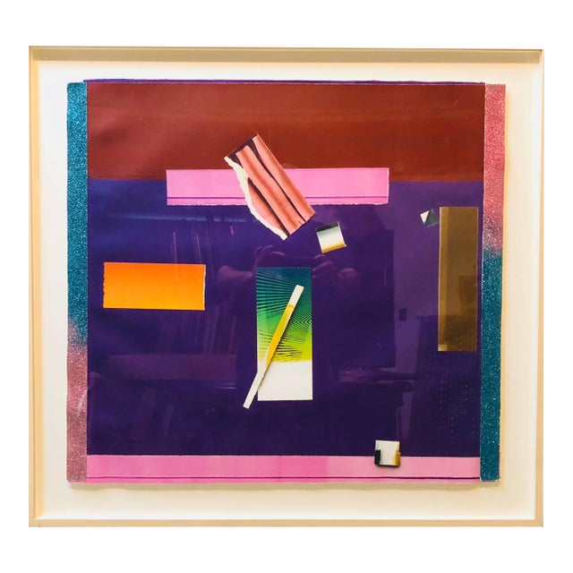 Paul Sarkisian, Large Assemblage Collage Monotype California Art From Styria Studios For Sale