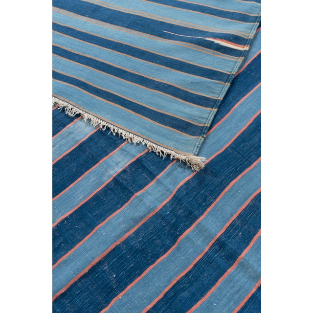 Antique Indian Dhurrie Rug 11'6 X 22' For Sale - Image 11 of 12