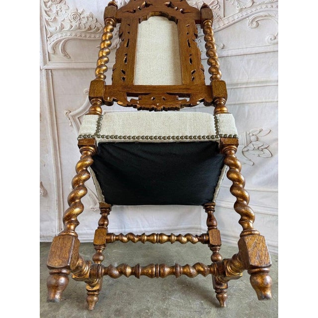 Set of 10 Chairs Italian Renaissance Revival Polychrome Giltwood Dining Chairs For Sale - Image 12 of 18