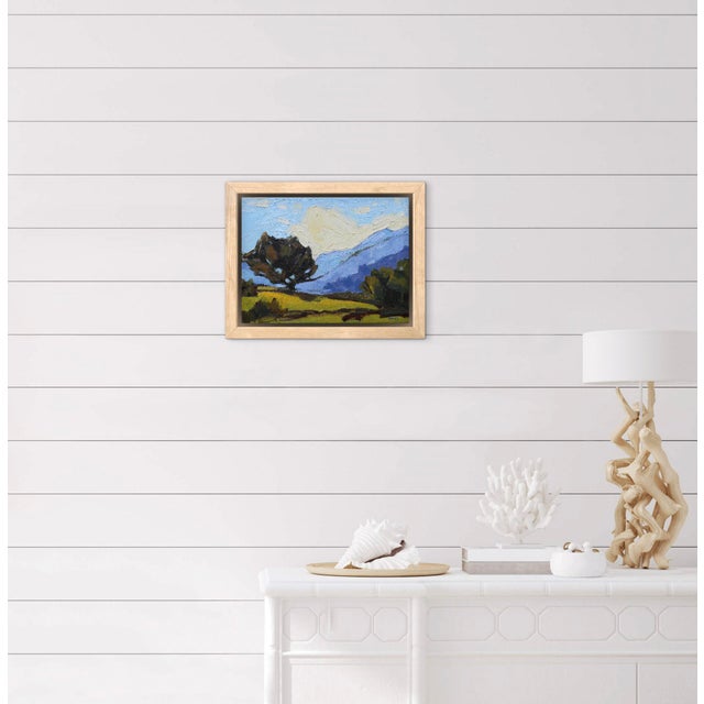 Blue Modern Oil Landscape Painting Original Contemporary Art For Sale - Image 8 of 14