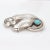 Metal Vintage Georg Jensen Sterling Silver Tulip Brooch No.100b With Amazonite Cabochon For Sale - Image 7 of 12