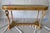 1980s Italian Hollywood Regency Oyster Burl Kidney Console Table With Carved Swans For Sale - Image 6 of 12