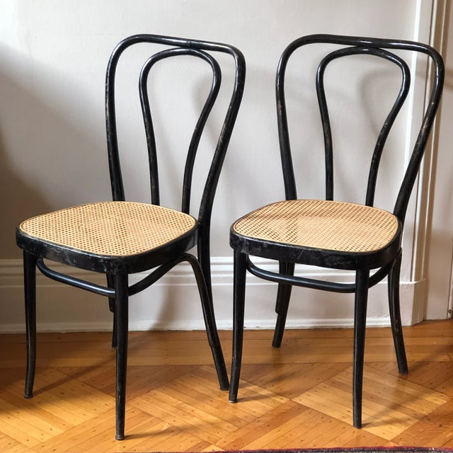 Early/Mid-20th Century Italian Bentwood Bistro Cafe Chairs — a Pair For Sale - Image 10 of 12