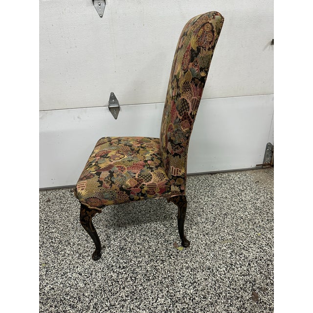 Vintage Chinoiserie Tapestry Chair For Sale - Image 4 of 8