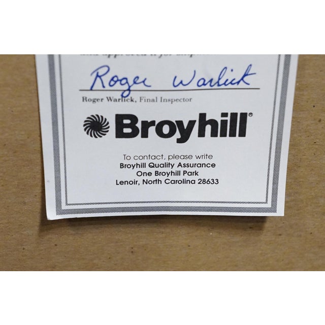 Wood Broyhill Furniture Cherry Early American Traditional Style 47" Pediment Mirror 1816-6597-36 For Sale - Image 7 of 8