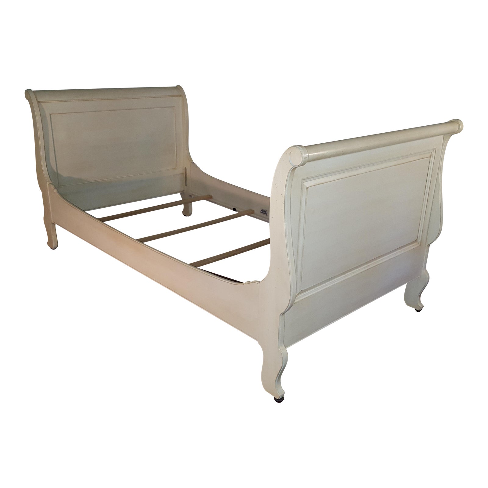 French Country Ethan Allen Twin Sized Sleigh Bed Chairish