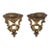 Antique Pair Carved Giltwood Rococo Wall Bracket Shelves Italian Style 11” For Sale