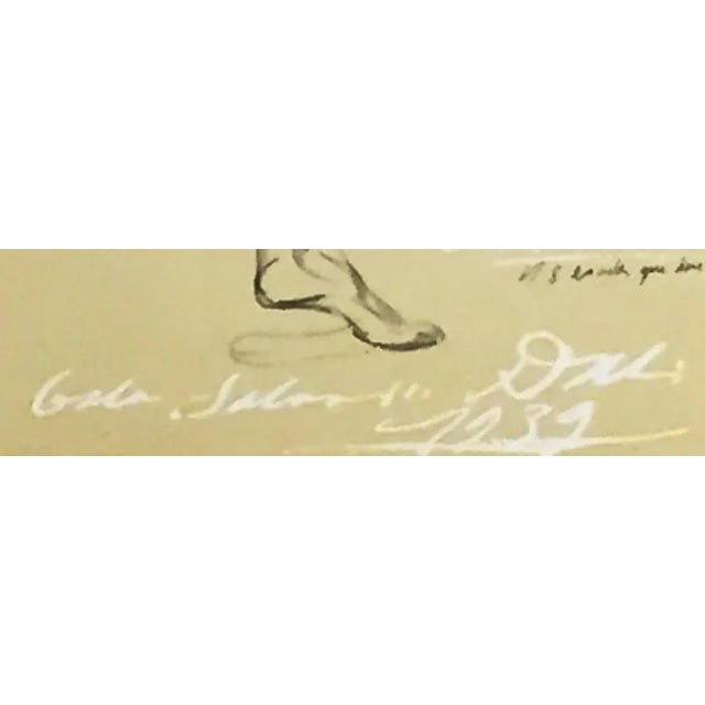 Modern Salvador Dali Limited Edition Lithograph *Sign "Gala", Framed For Sale - Image 3 of 6