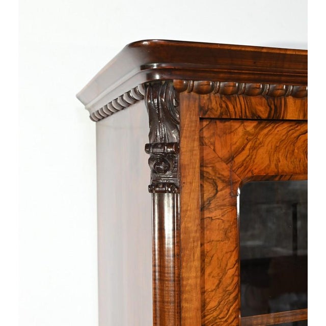 Brown Early 19th Century Burr Walnut Bookcase For Sale - Image 8 of 18