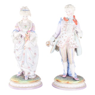 Dresden Porcelain Sculptures, 1910, Set of 2 For Sale