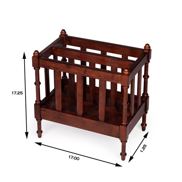 Transitional Holden Magazine Basket, Medium Brown For Sale - Image 3 of 7