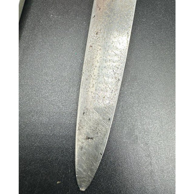 Tuareg Dagger With Hand Tooled Leather & Metal Scabbard For Sale - Image 12 of 16