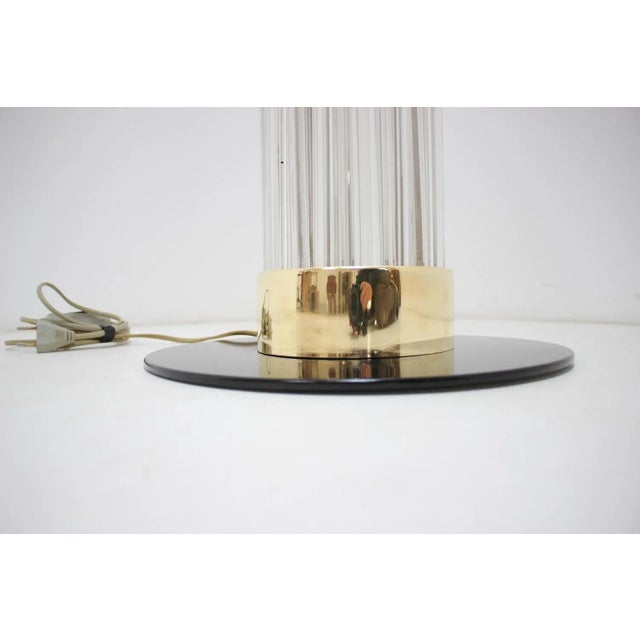 Modern Brass & Art Glass Floor Lamp from Preciosa Kamenický Šenov, 1970s For Sale - Image 3 of 14