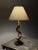 Vintage Spiraling Gilt Metal Table Lamp With Oak Base Attributed to Yasha Heifetz, Circa 1950s For Sale - Image 14 of 14